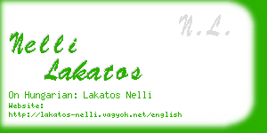 nelli lakatos business card